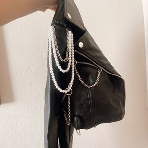 Forever 21 Pearl Moto jacket